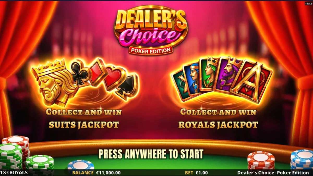 Dealer’s Choice: Poker Edition slot machine interface