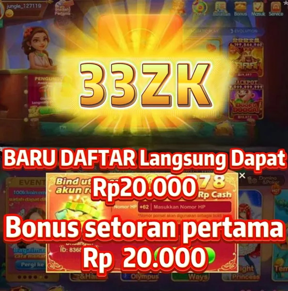 33ZK Bonus Member Baru 100%
